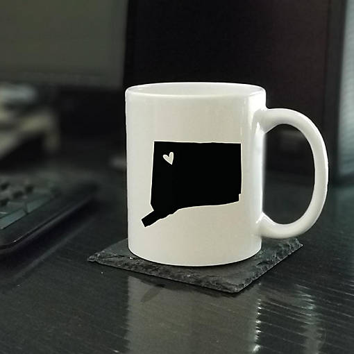 Connecticut State Heart Ceramic Mug