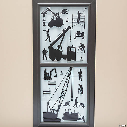 Construction Window Clings - 2 Pc.