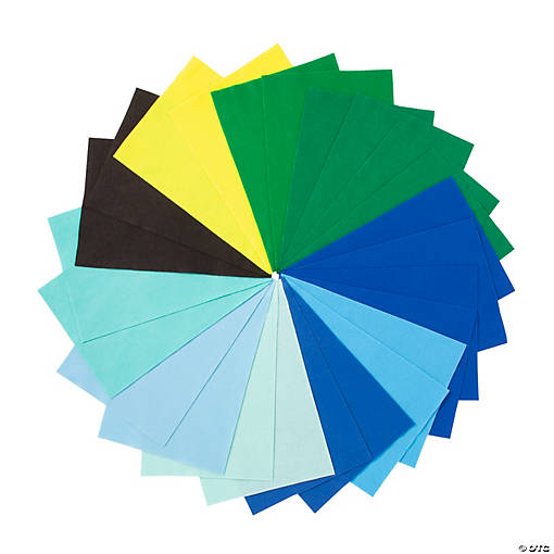Cool Tones Felt Sheets - 24 Pc.