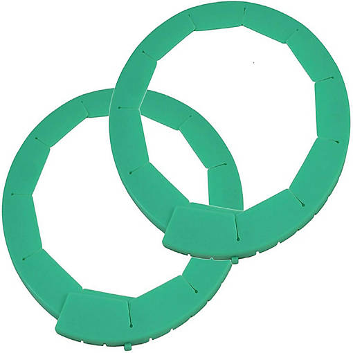 Cornucopia Silicone Pie Crust Shields (2 pack), Adjustable Pie Protectors, Green