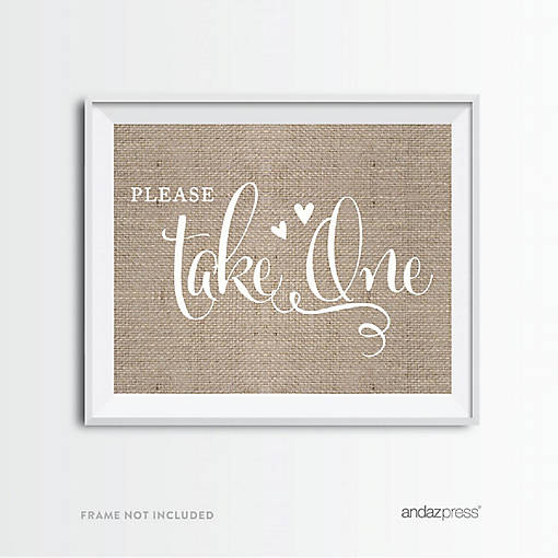Country Chic Burlap Please Take 8.5x11