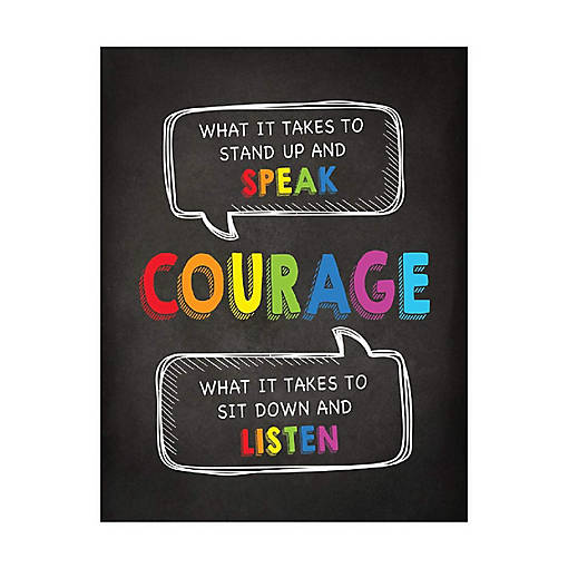 Courage Speak Up Sit Down 8.5x11in