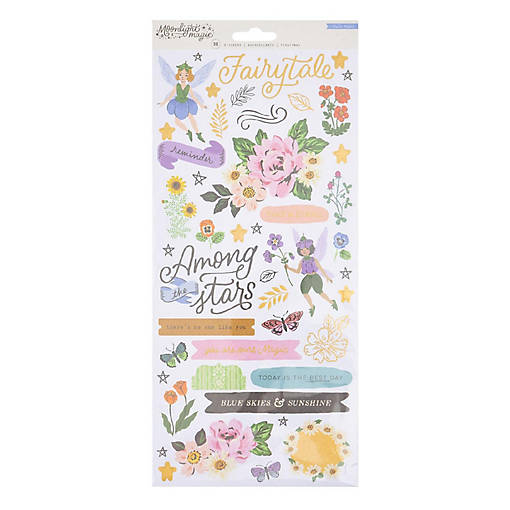 Crate Paper Moonlight Magic Stickers 6"X12" 96/Pkg-Clear