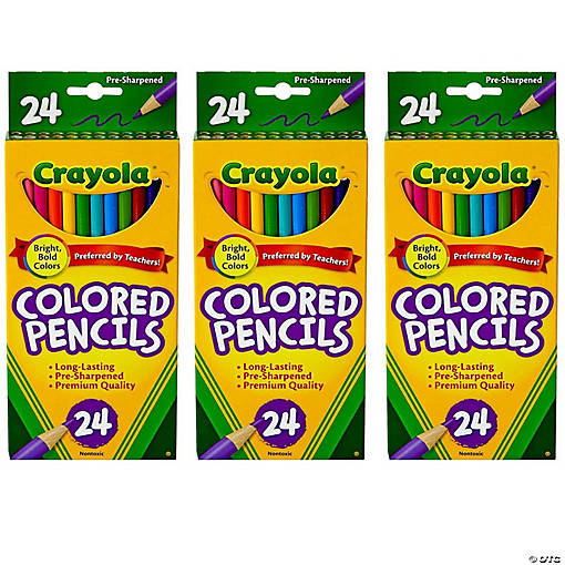 Crayola Colored Pencils, 24 Per Box, 3 Boxes