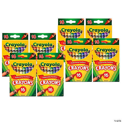 Crayola Crayons, Regular Size, 16 Per Box, 8 Boxes