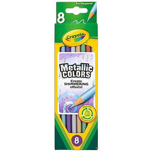 Crayola Metallic Colored Pencils-8/Pkg Long