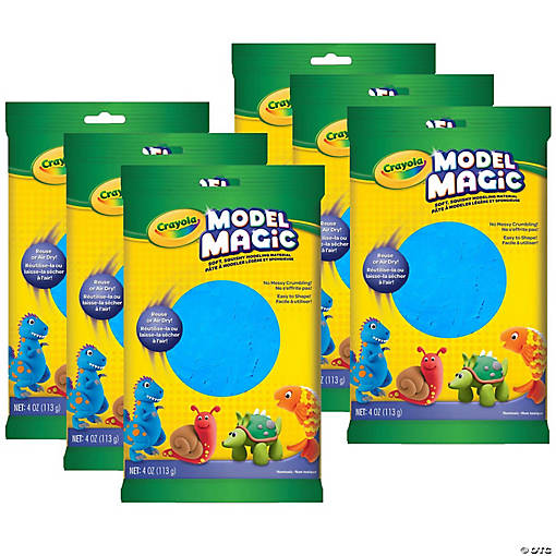 Crayola Model Magic Modeling Compound, Blue, 4 oz. Per Pack, 6 Packs