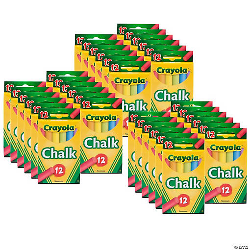 Crayola Multi-Colored Children's Chalk, 12 Per Box, 36 Boxes