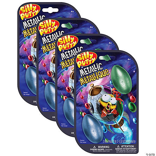 Crayola Silly Putty Metallic Eggs, Assorted, 2 Per Pack, 4 Packs