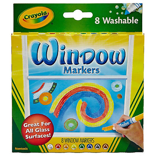 Crayola Washable Window Markers-Assorted Colors 8/Pkg