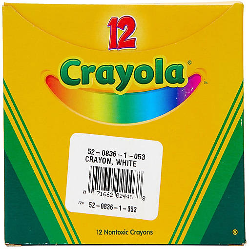 Crayola White Crayons-12/Pkg
