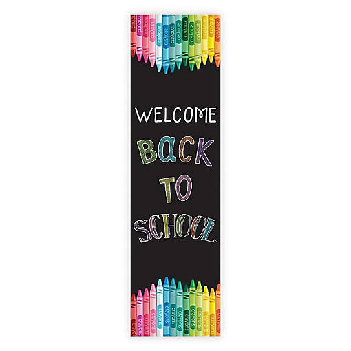 Crayons Vertical Welcome Back - 13 x 48 Inch