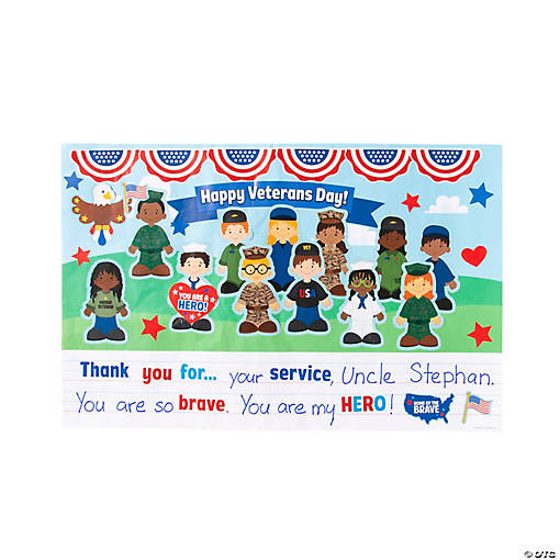 Create &amp; Write Veterans Day Sticker Scenes - 12 Pc.