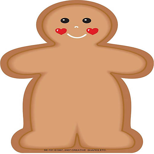 Creative Shapes Etc. - Large Notepad - Gingerbread Man