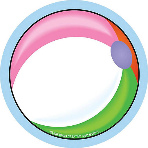 Creative Shapes Etc. - Mini Notepad - Beach Ball