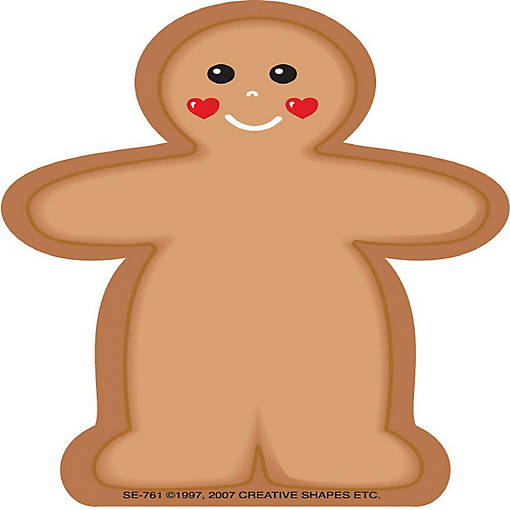 Creative Shapes Etc. - Mini Notepad - Gingerbread Man
