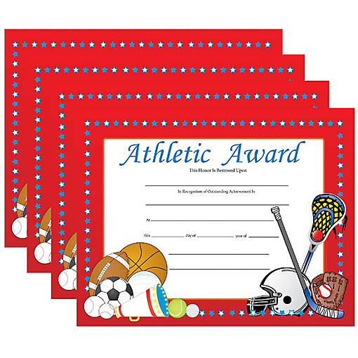 Creative Shapes Etc. - Recognition Certificate - Athletic Award