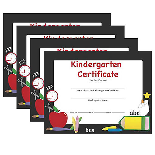 Creative Shapes Etc. - Recognition Certificate - Kindergarten Certificate