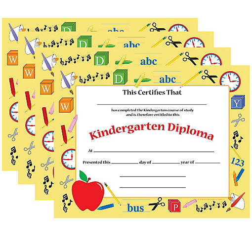 Creative Shapes Etc. - Recognition Certificate - Kindergarten Diploma