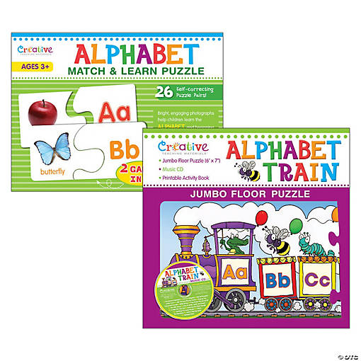 Creative Teaching Materials Alphabet Puzzle Bundle, Set of 2