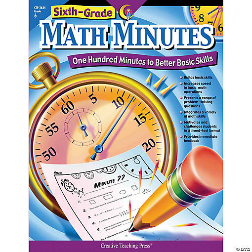 Creative Teaching Press Math Minutes Book, Grade 6