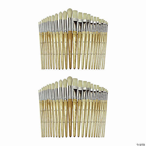 Creativity Street&amp;#174; Beginner Paint Brushes, 24 Brushes Per Pack, 2 Packs