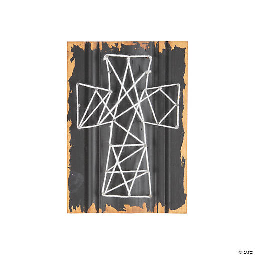 Cross String Art Sign