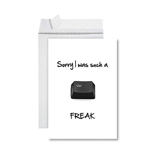 Ctrl Freak Sorry Card 8.5x11IN