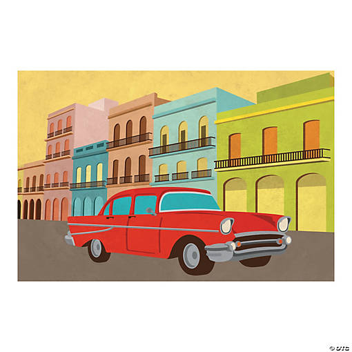 Cuban Party Backdrop Banner - 3 Pc.