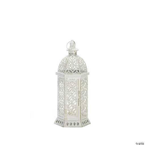 Cutwork Hexagon Lantern 15.5"