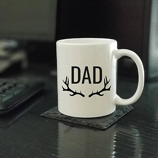 Dad Deer Antlers Ceramic Mug