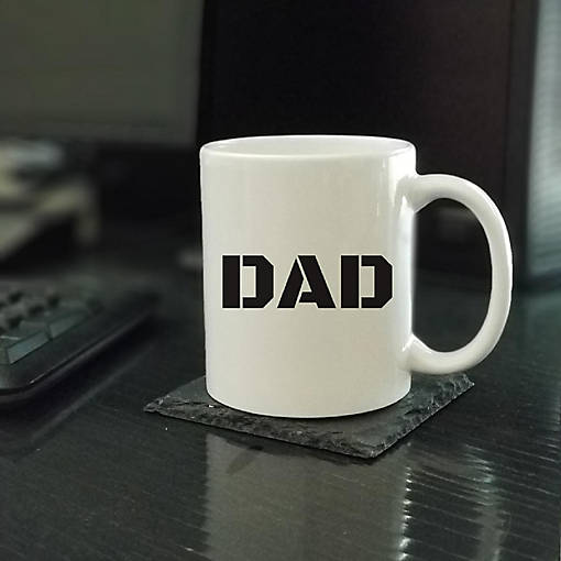 Dad Military Font Ceramic Mug