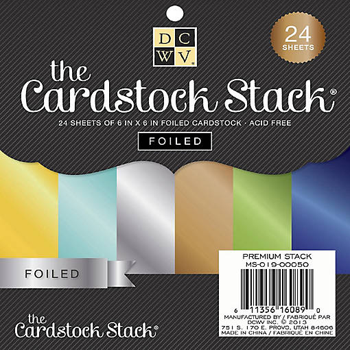 Dcwv Stack 6 X 6 Solid Foil Cardstock  24 Sheets Pack