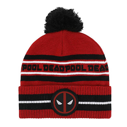 Deadpool Logo Red &amp; Black Cuff Beanie