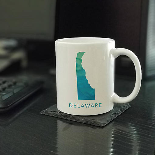 Delaware Aqua Blue Water Ceramic Mug