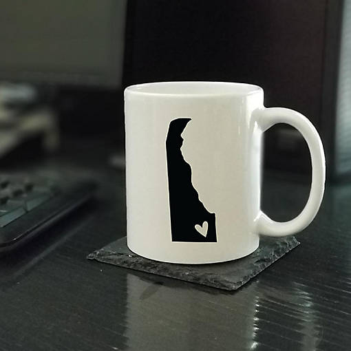 Delaware State Heart Ceramic Mug