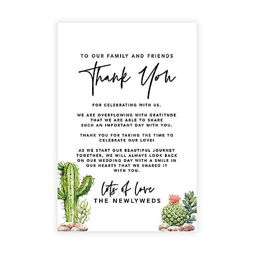 Desert Chic Cacti TY Card 4x6IN 56PC