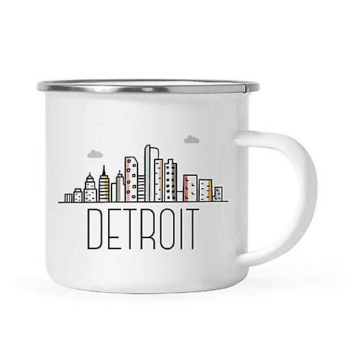 Detroit Skyline 11oz Camp Mug