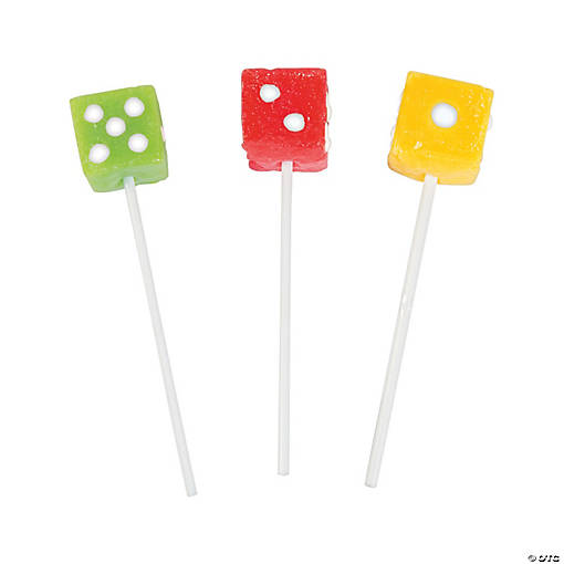 Dice Lollipops - 12 Pc.