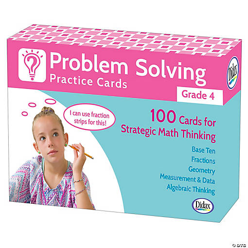 Didax Problem Solving Practice Cards, Grade 4