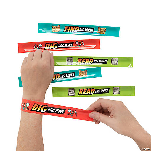 Dig VBS Slap Bracelets - 12 Pc.