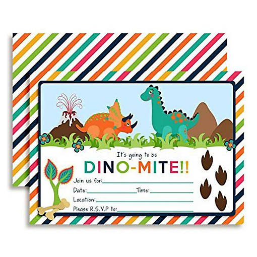 Dino-mite Invitations 40pc. by AmandaCreation