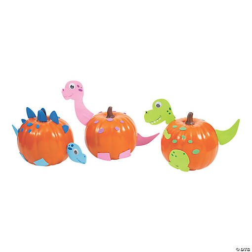 Dinosaur Pumpkin Decorating Craft Kit - Makes 6
