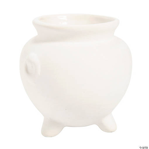 DIY Cauldron Ceramic Planters - 12 Pc.