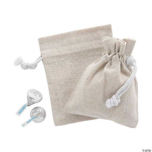 DIY Mini Canvas Drawstring Bags - 12 Pc.
