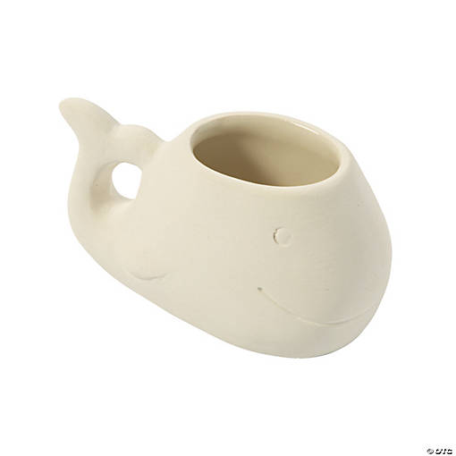 DIY Mini Ceramic Whale Planters - 12 Pc.