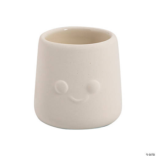 DIY Smiling Ceramic Planters - 12 Pc.