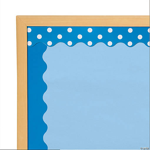 Double-Sided Solid &amp; Polka Dot Bulletin Board Borders - 12 Pc.