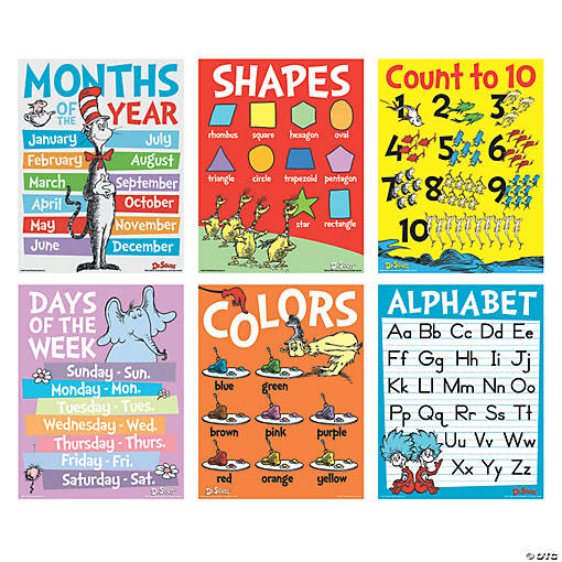 Dr. Seuss&amp;#8482; Basic Skills Poster Set - 6 Pc.