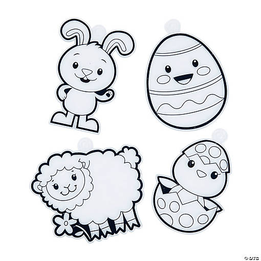 Easter Animals Suncatchers - 24 Pc.
